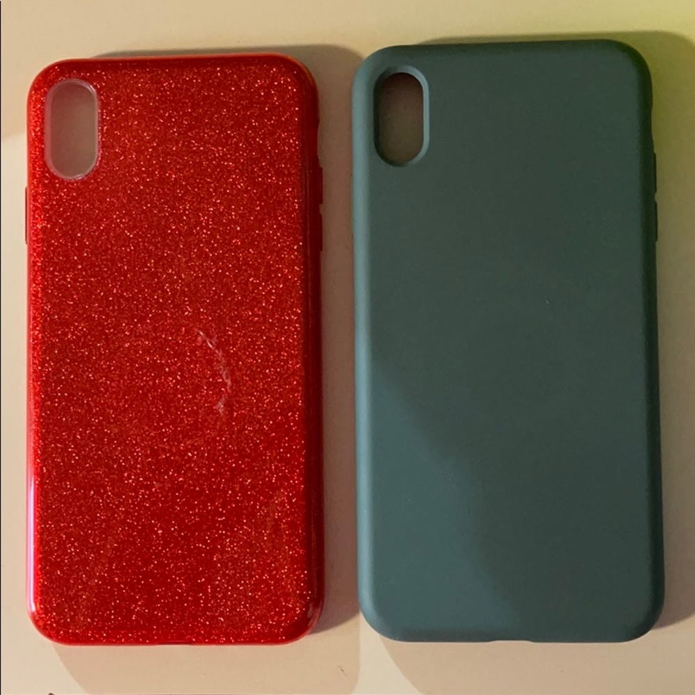 iPhone XS Max cases red and green